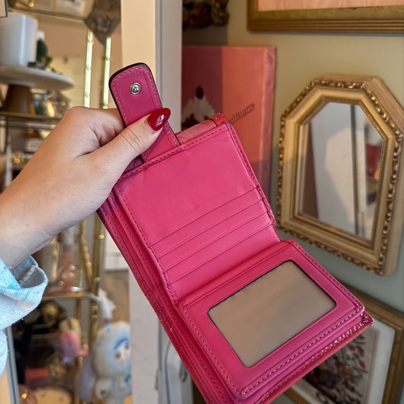 Coach Fuchsia Buckle Wallet - Picture 4 of 6
